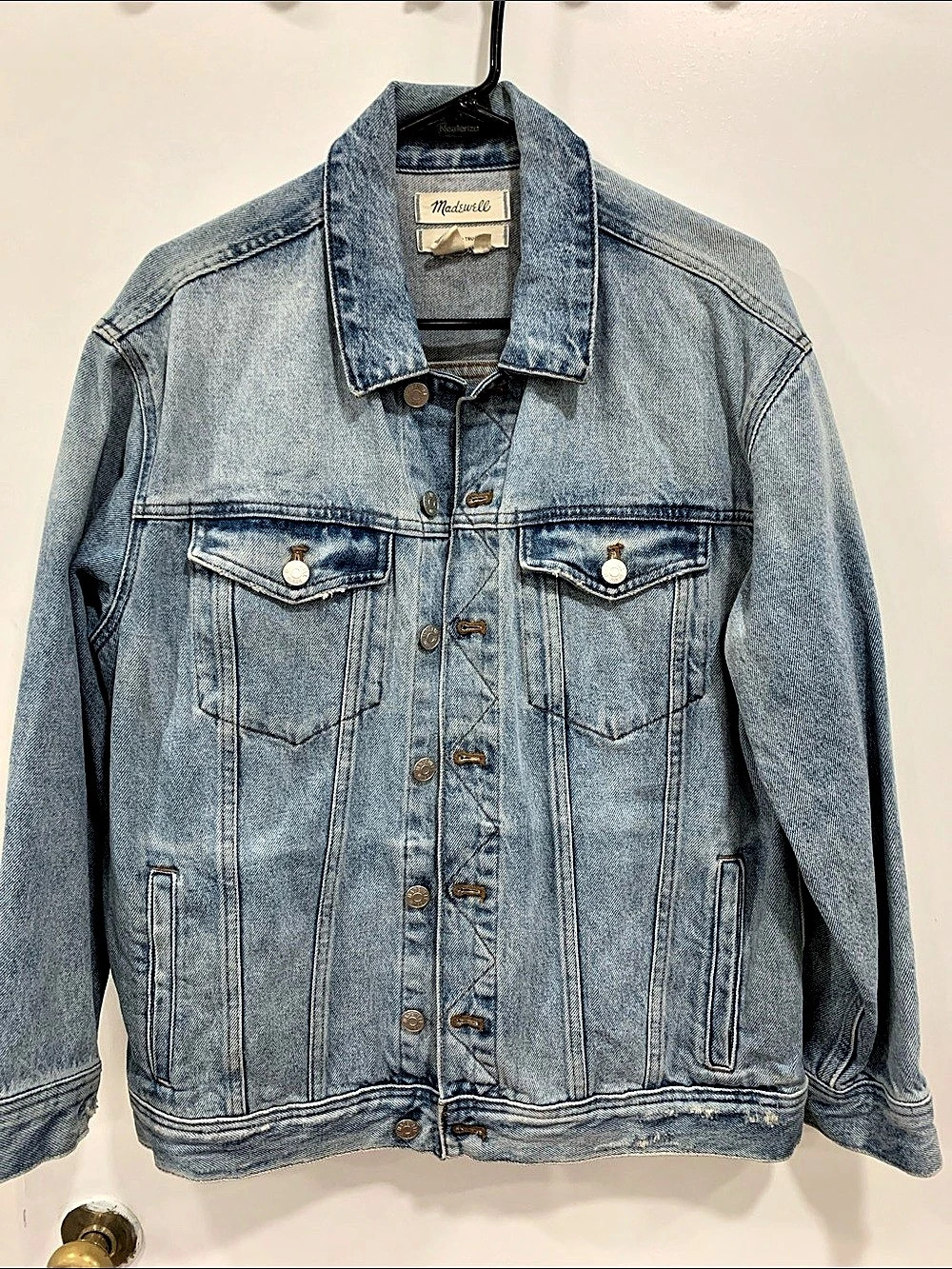 Madewell Oversized Trucker Jean Jacket Women's Denim Jacket in Blue Like New